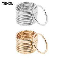 [TENOL] 10pcs Welded Iron Metal Dream catcher Rings Macrame Hoop Loop Craft Silver