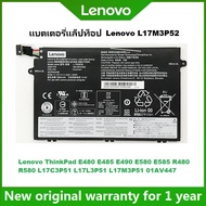 ☸ Bateri Laptop L17M3P52 untuk Lenovo ThinkPad E480 E485 E490 E580 E585 R480 R580 L17C3P51 L17L3P51 