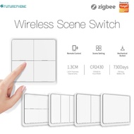 Tuya Smart ZigBee Wireless Free Sticker 4-way Panel Scene Button Switch Tuya Smart ZigBee Wireless F