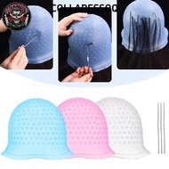 COLLARESSQQ Hair Coloring Hat, Reusable Silicone Hair Coloring Highlighting Cap, With Hook Hair Dyin