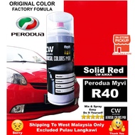 [ Perodua Myvi R40 Solid Red ] Touch Up Paint 2K 🔴 CW Aikka DIY Cat Spray Bottle Merah Myvi lama