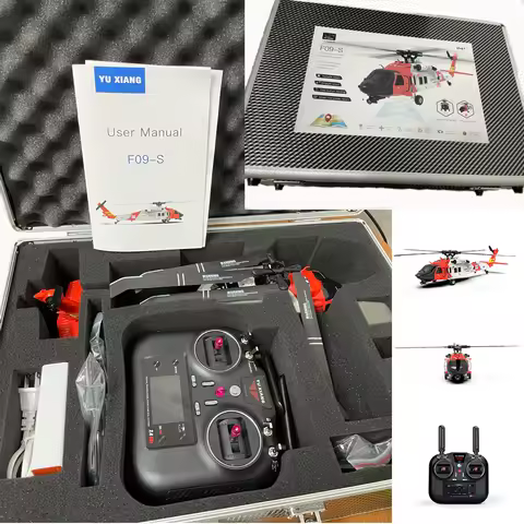 YXZNRC YUXIANG F09-S RC Helicopter Dual Brushless Motor Flybarless RTF