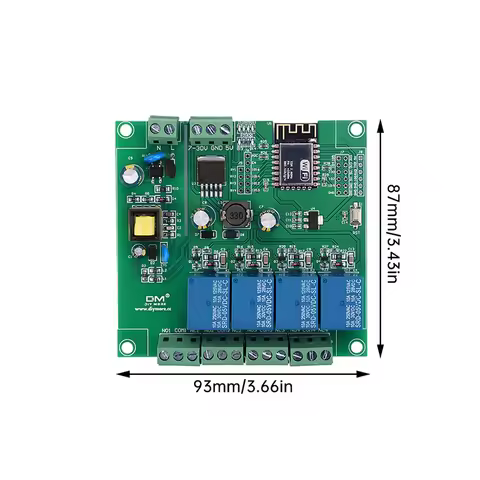 1/3pcs ESP8266 Wireless WIFI Relay Module 4-Channel ESP-12F Development Board AC/DC 5V/7-28V/5-80V E