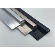 3mm/4mm/5mm End Cap Aluminum Profile - Flooring Accessories for PVC Lantai / Vinyl Flooring / SPC / 