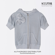 SCULPTOR® เสื้อฮูดดี้ Washed Rose Hoodie Zip-Up