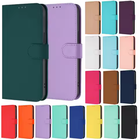 Solid Color Leather Flip Case For Nothing Phone 4A 3A Lite 2A CMF Phone 1 2 Pro 3 Wallet Phone Back