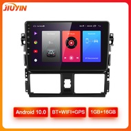 JIUYIN 10.1 inch Android 10.0 Car Stereo For toyota vios 2014 2015 2016 Radio Bluetooth WIFI Carplay