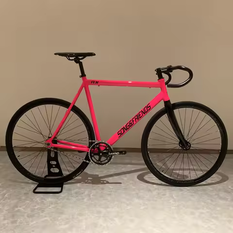 Fixed Gear Bike Aluminum Alloy Frame Single Speed Bicycle Carbon Fibre Fork 700C Wheels Cycling Fixi