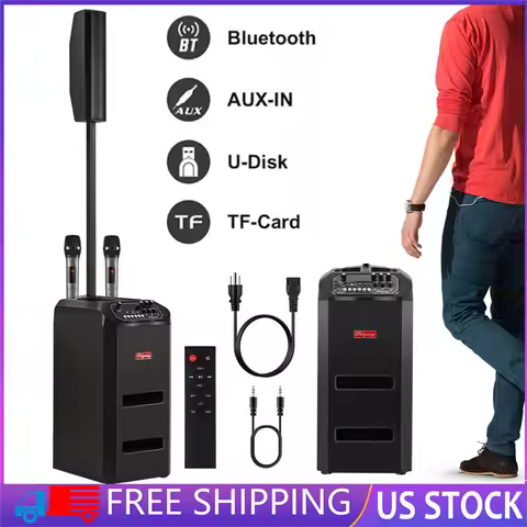 5000W Bluetooth Line Array Speaker Portable Sound System Party Dj karaoke Stage Subwoofer Speaker Wi