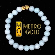 18K Piyao Gold Aquamarine March Bracelet 18K Gold Bracelet