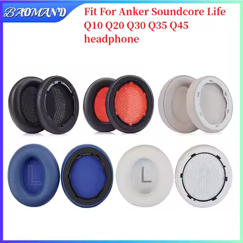 Replacement Earpads for Anker Soundcore Life Q10 Q20 Q30 Q35 Q45 Headset Headphones Leather Sleeve E