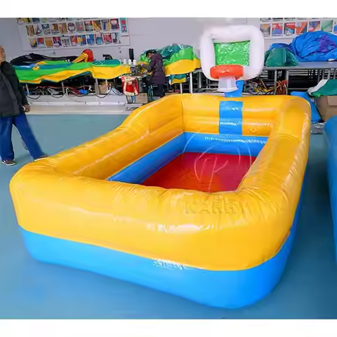 Most Popular Inflatable Toys Pool 0.9mm PVC Kids Inflatable Pool Basketball Hoop Backyard Inflatable