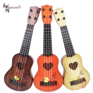 MIJIUDOU 4 Strings Ukulele Musical Instrument Toy Yukrili Toys Adjustable String Knob Simulation Ukulele Toy Toy Musical Instrument Classical Small Guitar Toy Children Toys