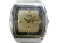 [專業] 石英錶 [TELUX 72701] 鐵力士 [TQ系列]石英錶[金色面+星+日期]時尚/古董/軍錶