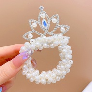 Gratis Ongkir - Ikat Rambut Anak Perempuan Model Mahkota Mutiara / Karet Rambut Cantik Gaya Korea