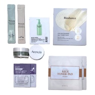 Bundle sale. 30g Arencia green cleanser + Rice Toner Pad x 2 + 6ml Klairs toner + Biodance pad + CIC