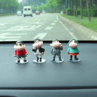 WEIHUIMEI จัดส่งในไทย ชินจังจอมทะเล้น Crayon Shin-chan เซต4ชิ้น โมเดลจิ๋ว คอลเลคชั่นชายทะเล แต่งบ้าน