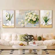 Set of 3 Flower Mirror Wall Paintings Living Room Decor Meaningful Gifts Mijan Decor