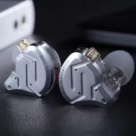KZ ZSN Pro 2 High Fidelity Wired Earphones Metal Bass Hybrid Headset Music Comfortable Wear Iem In E