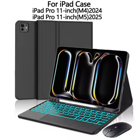 Keyboard Case for iPad Pro 11 Inch M4 2024, Detachable Magnetic Keyboard Cover for iPad Pro 11 Inch 