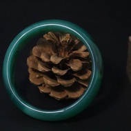 孔雀石天然紋路綠色手鐲簡約中國風