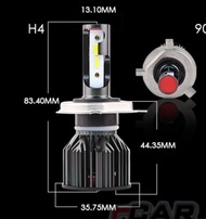 [2PCS in 1] Z8 Tricolor LED Car Headlight Leader 50W // 36W H1 H3 H4 H7 H8/H9/H11 9005 9006 (Switch 