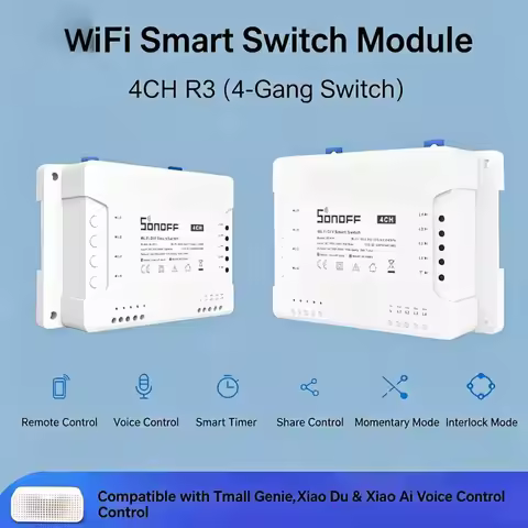 SONOFF Smart WiFi Switch 4CH R3 4 Gang Wireless 4CH PRO R3 Switch CountdownTiming Remote Control Hom