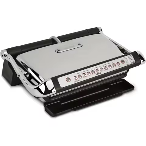 Electric Indoor Grill, Stainless Steel Panini Grill Press Sandwich Maker, Automatic Smokeless, Remov