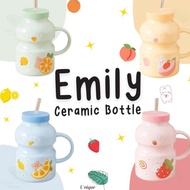 Emily Yakult Ceramic Mug/ Ceramic Glass/ Cute Glass/ Unique Korean Glass