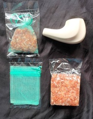 Salt Inhaler Pipe with 290g of Pink Himalayan Salt  Refillable Relieve Asthma Chronic Coughs Hay Fev