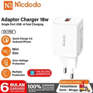 Mcdodo Adapter Charger USB 18W QC 3.0 Fast Charging Adaptor 1760 1761