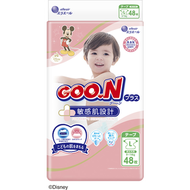 日本★GOO.N 大王★境內版敏感肌黏貼型紙尿布L-48片