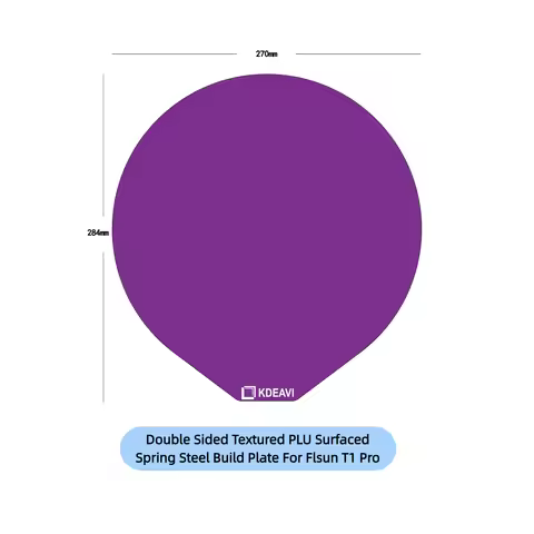 Diameter 270/310/330mm Double Sided Textured 3D Printer Round Build Plate For Flsun T1 Pro/V400/S1 P