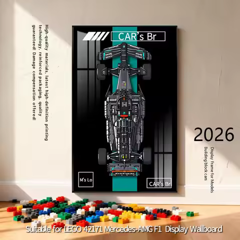 2026 NEW Wall Mount Display box Display Wallboard suitable for LEGO 42171 Mercedes-AMG F1 building b