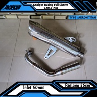 Original ARS RACING Full System X-MAX 250 Racing Exhaust, Akron Titan Type