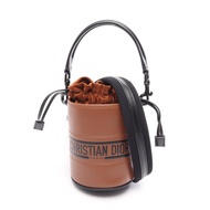 【二手】Dior Vibe Micro Bucket 兩用手提包ブラウン/黑色皮革 Vibe Micro Bucket 女士二手 A
