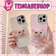 [ Yes ip 17 ] basic ip case 2 colors pop cat holder for ip 11pm 12pm 13pm 14pm 15pm - TENCASESHOP [ 