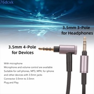 76DCXMY Earphone Replacement Cable, 1.5m/4.9ft with Mic and Volume Control Earbuds Upgrade Wire, 3.5