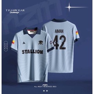 Baju Raya 2024 Jersey Viral Custom Name and Number New Retro Jersey Collar Viral Ootd Tiktok Fashion Street Wear Cheap Jersey Lelaki Baju