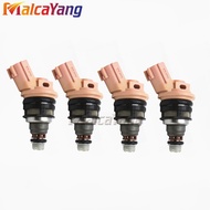 หัวฉีดเชื้อเพลิง4ชิ้นสำหรับ Nissan 200SX NX 16600-57Y01 1660057Y01 A46-f13 16600 57Y01 16600-57Y00 1