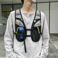 Trendy Functional Style Workwear Vest Vest Bag Reflective Dark Travel Vest Bag Sports Running Outdoo