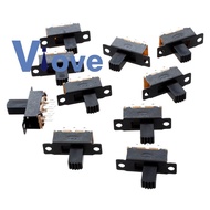10 Pcs 6 Pins 2 Positions DPDT On/On Mini Slide Switch