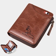 New Women Wallet Rfid Blocking Genuine Leather Wallet Zipper Business Card Holder Purse Wallet Men