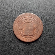 Koin Nederlandsch Indie 1 Cent 1857 | Uang Logam Kuno Tembaga TP846