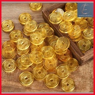 琉璃铜钱币 Glazed Five Emperor Coins Liuli 5 Emperor Money For Wealth Bowl Copper Coins Crystal Coin Citr