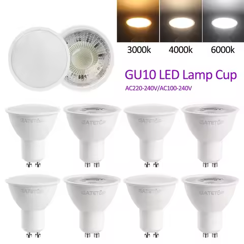 1-10pcs Foco GU10 Spotlight Bulb AC220V 110V LED Lighting 3W 5W 6W 7W 8W 9W Can Replace The 50W Halo