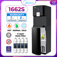 New Design Midea Water Dispenser Hot & Ambient & Cold Model: 1662S With 4 Water Jakim Halal Filter