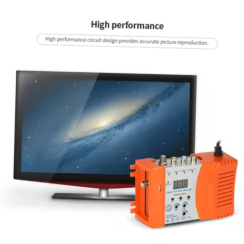 Compact RF Modulator Audio Video TV Converter RHF UHF Signal Amplifier AC230V