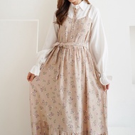 ag22 [ Luluna ] HAEYO Maxi Dress Korea | Baju Muslim Motif Bunga