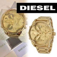 (Real Photo)Original Diesel Mr. Daddy 2.0 Gold Dial Mens Chronographs Stainless Steel Watch DZ7399 J